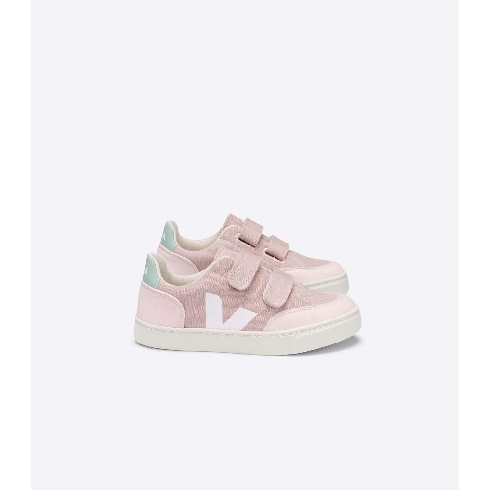 Veja V-12 CANVAS Joggesko Barn Rosa | NO 872NWY